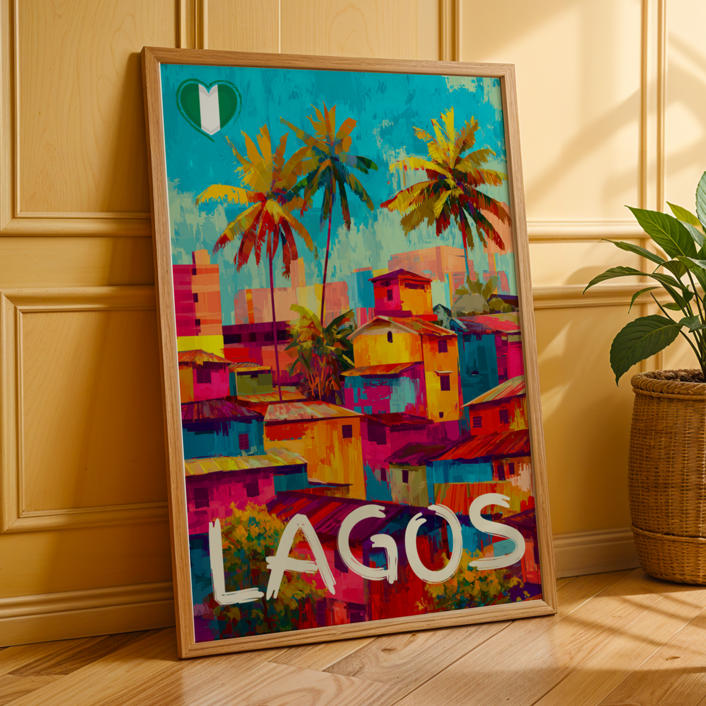 Lagos Cityscape Travel Poster Soluna Soul