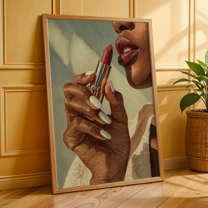 Red Lipstick Wall Art Print Soluna Soul