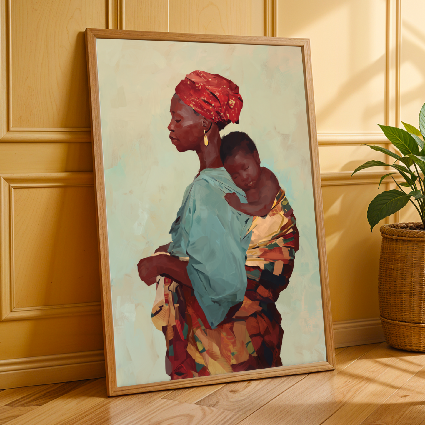 African Grandmother and Grandbaby Art Print Soluna Soul