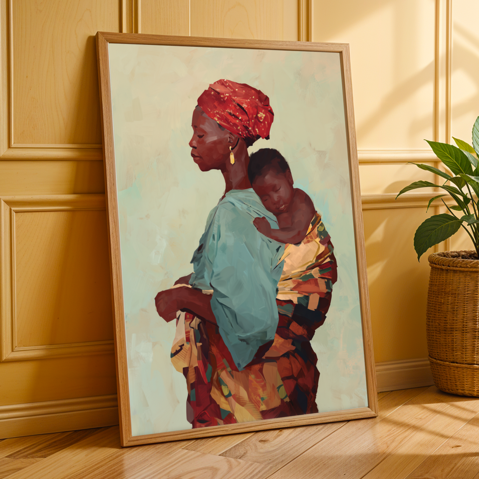 African Grandmother and Grandbaby Art Print Soluna Soul