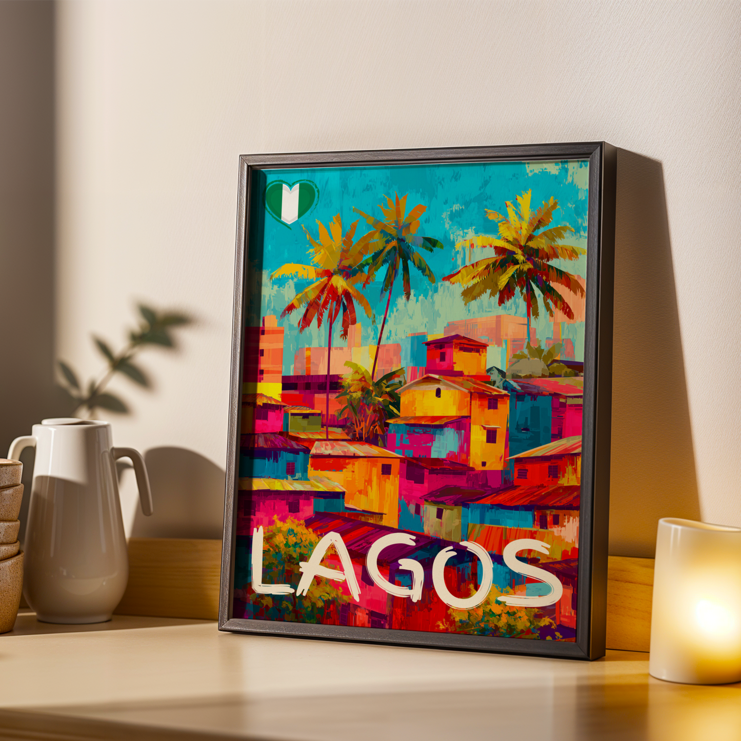 Lagos Cityscape Travel Poster Soluna Soul