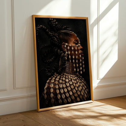 Cowrie Shells Necklace Wall Art Print 318 Soluna Soul