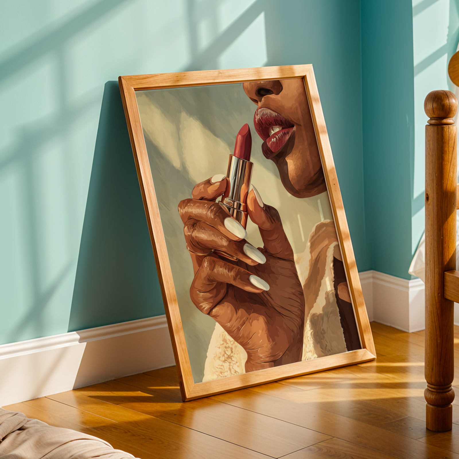 Red Lipstick Wall Art Print Soluna Soul