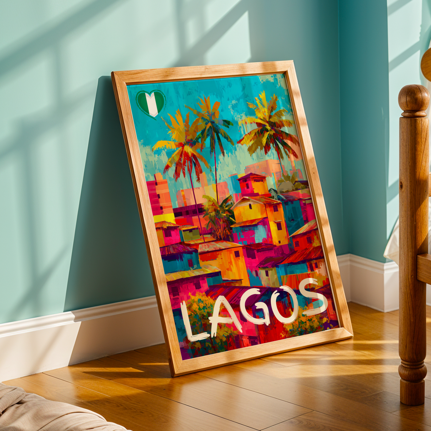 Lagos Cityscape Travel Poster Soluna Soul
